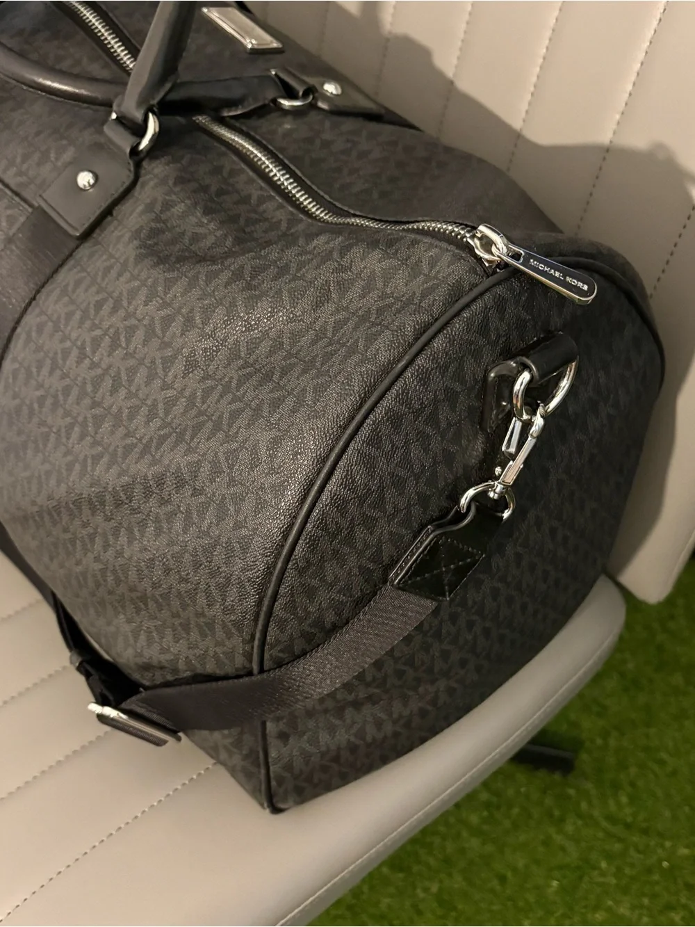 Michael Kors Black/Grey Logo Duffel Bag